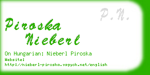 piroska nieberl business card